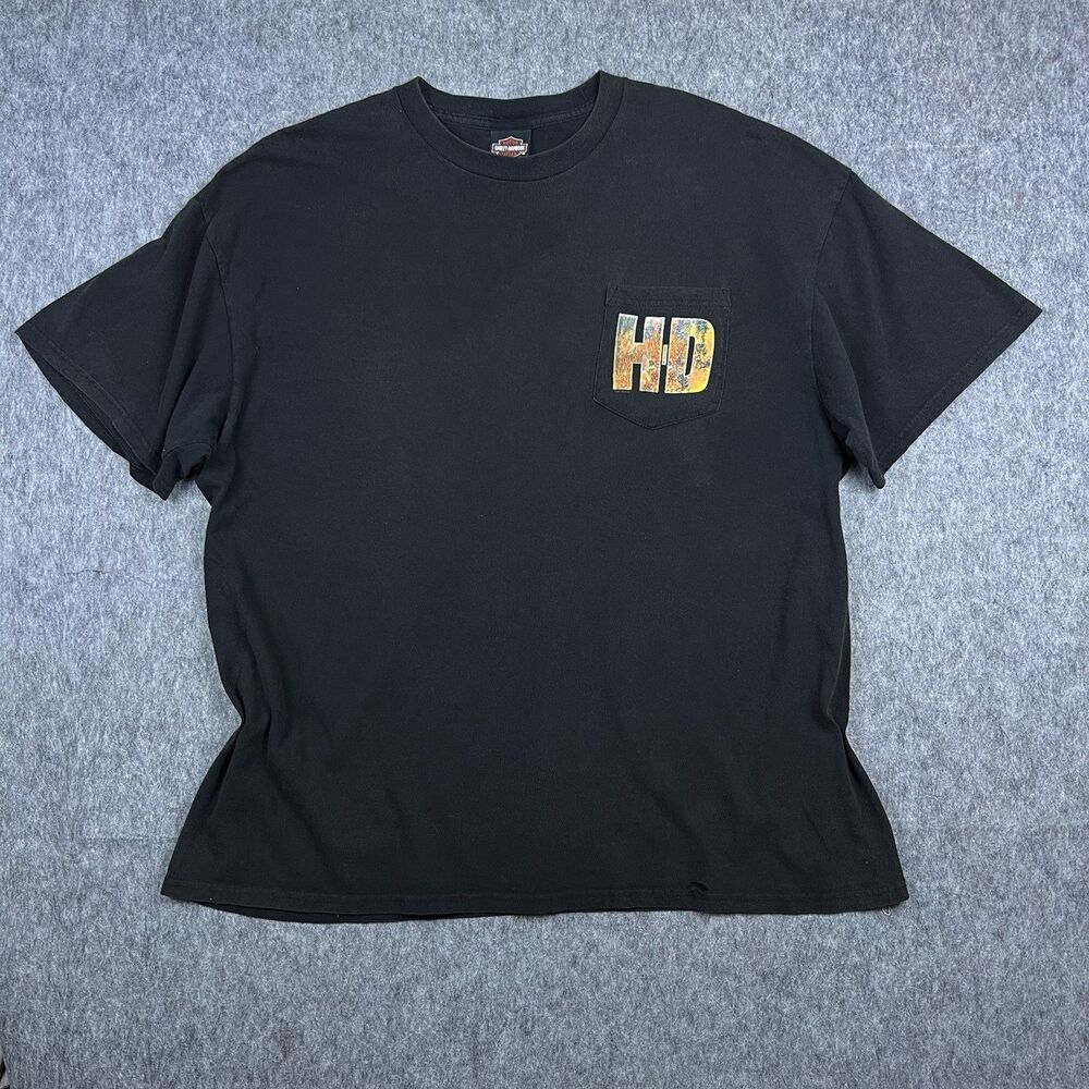 Harley Davidson Men's Pocket T-Shirt Alligator Alley Florida Short Sleeve Sz 2XL